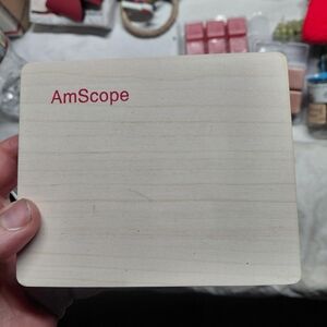 AmScope 25 Prepared Microscope Slides Glass with Wooden Box Animal STEM